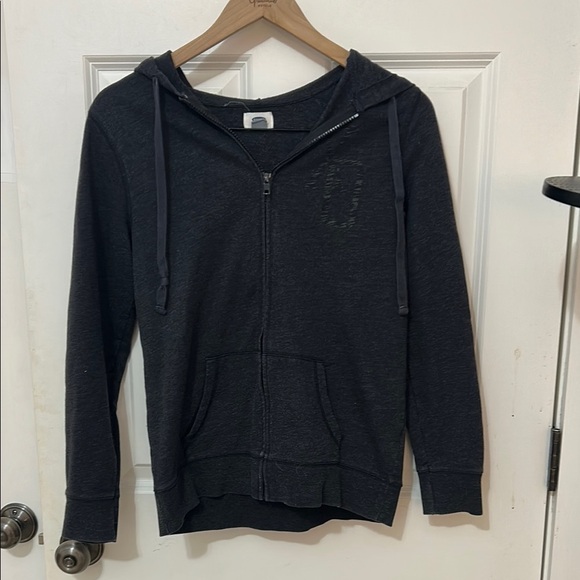 Old Navy Dark Gray Zip-Up Hoodie sweatshirt size small - Picture 1 of 4